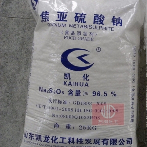 焦亞硫酸鈉，Na2S2O5，食用焦亞硫酸